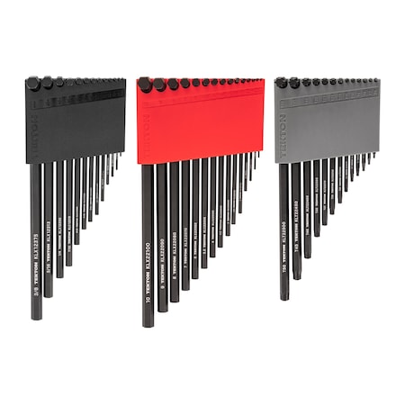 Tekton Flat End Hex and Star L-Key Set with Holder, 41-Piece 0.050-3/8 in., 1.3-10 mm, T6-T50 KEY91003